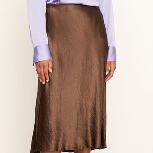 Vince Chocolate Brown Slip Skirt